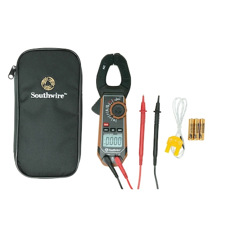 Southwire 400A AC Clamp Meter w/Built-In NCV, Worklight, Test Probe Holder 21510N